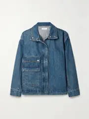 [Co] Co - Denim Bomber Jacket - Indigo - large large Blue