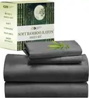 Rayon from Bamboo Sheets King Size Set, Luxury Cooling Sheets King Size Bed, Gre