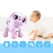 Pink LED Robot Dog Remote Control Toy for Kids Interactive Fun