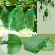 100 Pcs Fruit Protection Netting Bags 17x23 Cm Mesh Fruit Barrier Bags, Garden Fruit Mesh Bag With Drawstring Protect From Insect