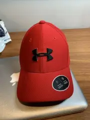 Under Armour NEW Big Boys Blitzing 3.0 Fitted Fashion Cap Hat Red S/M $20