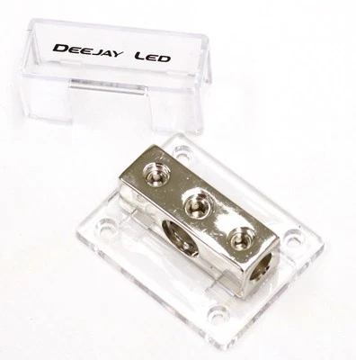 Deejay LED TBH1024CLEAR One 0 Gauge To Two 4 Gauge Main Power Distribution