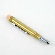 Xmas Mini Brass Metal Pencil Office Wood Pencil Eraser Collectible Gift