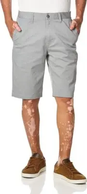 Volcom Vmonty Stretch Chino Shorts Mens 38 Heather Gray NEW