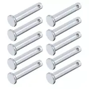 Clevis Pins (6mmx25mm) 12Pcs, Single Hole Flat Head Carbon Steel Fastener Pin