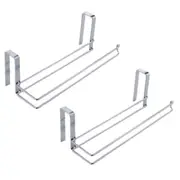 Paper Roll Towel Holder Racks Under Drawer Cabinet Door Back Hanging Hook Holder Kitchen Bathroom G