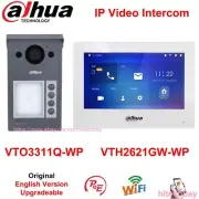 Dahua IP Villa Video Intercom VTO3311Q-WP Doorbell+ VTH2621GW-WP Monitor PoE App