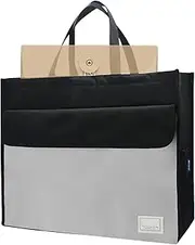 [Generic] Document Bag | A3 File Pouch Storage Tote Bag with Handle,Lightweight File Tote for Notebooks, Pens, Magazines, Tickets, News
