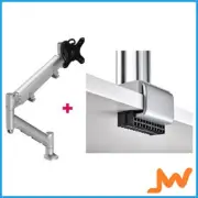 Atdec HXB Heavy Duty Dynamic Monitor Arm C Clamp - Silver