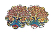 Ceramic Trivet For Hot Dishes, Family Tree Pattern Stands , Xmas Mom Gift.