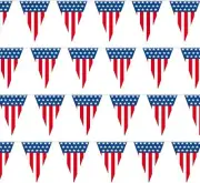 USA Flag Pennant Banner 100’ FT Long Stars and Stripes Bunting Garland New