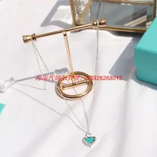 ❤正品專購❤ Tiffany&CO.蒂芙尼 項鍊 純銀項鍊 水晶項鍊 吊墜 飾品 首飾附盒提袋 鎖頭愛心造型 綠色
