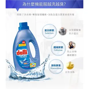 【德國達麗Dalli】機能衣物洗衣精｜1.1L 瓶/ 6瓶入｜自行車衣褲專業洗劑