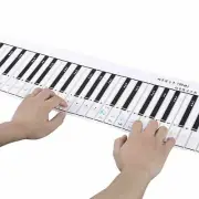 Portable 88 Key Piano Keyboard Practice Card Silicon Flexible Roll Up