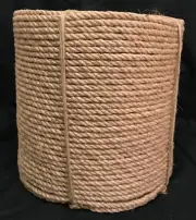 Coil of Thick 1/4" x 2500' Jute Rope Twine Cord String 3-Strand Fiber Heavy NEW