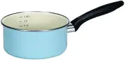 Karl Krüger Sylt Saucepan with Chrome Rim 16 cm / 1.25 L Enamel Blue