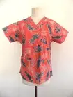 Gwiyaala Art Indigenous Aboriginal Australia Medical Scrubs Top size small