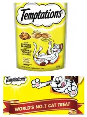 1pack FRISKIES 60gm for x3 Packs of TEMPTATIONS Cat Treats Tasty Chicken 85GM