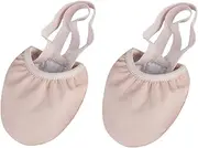 GARVALON Half Dance Shoes Ballet Toe Shoes Elastic Band Non-slip Sole Protectors for Girls Adults Size 39/40