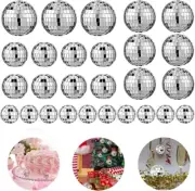 27 Pcs Mirror Disco Ball Cake Decoration Various Sizes Disco Ball Cake Topper Mi