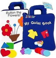 Jollybaby My Quiet Book - Quiet Book for Toddlers - 3D Books Fabric Activity for Babies/Toddlers, Learning to Sensory Book, Identify Skill Boys and Girls, Busy Book