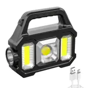 Rechargeable LED Torch Camping Light with 2500mAh USB Solar Charging Flashlight