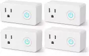 Wifi Heavy Duty Smart Plug Outlet, No Hub Required with Timer Function, White, C