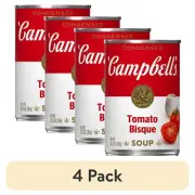 (4 pack) Campbell's Condensed Tomato Bisque Soup, 10.75 oz Can