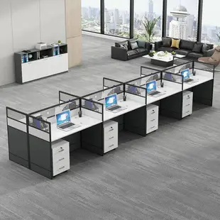 辦公桌椅組合工位辦公桌職員桌單人辦公桌電腦桌椅套裝壹套辦公桌