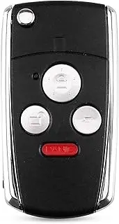 FLJKCT Car Key Shell Modified Flip Folding 4 3+1 Button Remote Key Shell Case,for Honda CRV Accord Pilot Civic