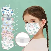 50 Pack Cartoon Face_Mask Protection Breathable Comfortable, 4-Layer Filters, for Unisex Child Kids Outdoor Use