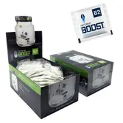 Integra BOOST 4g 62% RH Humidity Control Packs - 200 Pack Retail Box - 2-Way Moisture Regulator for Herbs, Cigars & Food Storage