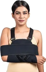 WC Arm Sling Shoulder Brace - Best Fully Adjustable Rotator Cuff and Elbow Support sling -Includes Immobilizer Band for Quick Recovery -for Men and Women shoulder Support Special("42-54")