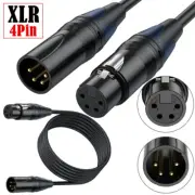 4-pin Male to Female 4Pin XLR Power Supply Cable for DSLR Camera 0.5/1.8/3/5m