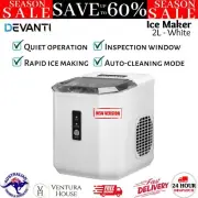 Devanti 12kg Ice Maker Machine Portable Bar Countertop Ice Cube Tray White New