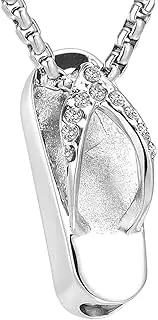 DOTUIARG Crystal Memorial Urn Pendant Jewelry Women Charm,Stainless Steel Funeral Keepsake Ashes Necklace