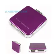 2200MAH EXTERNAL PURPLE BATTERY POWER CHARGER USB IPHONE 4S 4 3GS IPOD CLASSIC