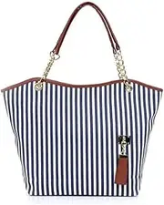 [QZJXG98] Women shoulder bag fashion new large capacity tassel handbag canvas bag, Blue, 45 x 9 x 30 cm