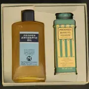 Vintage 1941 Mennen Baby Gift Box Antiseptic Oil & Borated Powder Pamphlet NIB