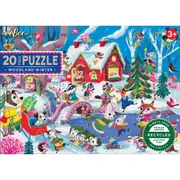 20pc eeBoo Kids Jigsaw Puzzle 28x38cm Woodland Winter Educational Game 3+