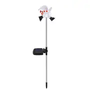 Solar Christmas Snowman Light Patio Walkway Lamp Outdoor Garden Decor with RGB Color Changing -Skating Snowman