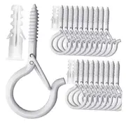 Pack Ceiling Hooks for Hanging Plants, Planters, Outdoor String 20 White