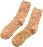 [pants & sox] Fluffy Winter 6 Pack Sleeping Bed Socks Thick Unisex Beige