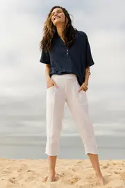 Linen Crop Pant--NBIRD-76