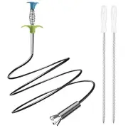 35.5inch Flexible Hair Drain Clog Remover Tool(1pcs), 17.8inch Cleaning Brush...