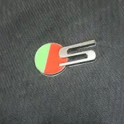 1x Chrome Silver Green S Metal Badge Decal Emblem Sticker Trunk Utility Turbo V8 (for: Peugeot)