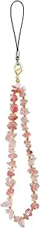 TRADERPLUS Beaded Phone Charm Cell Phone Lanyard Wrist Strap Chain Strap Natural Gemstone