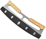 Stainless Steel Kitchen Pizza Cutter Rocker Blade Slicer 35CM +Protective Cover