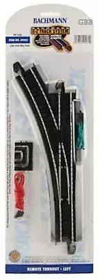 HO E/Z Track L/H Remote Switch Steel Bachmann New in Sealed Package 44461