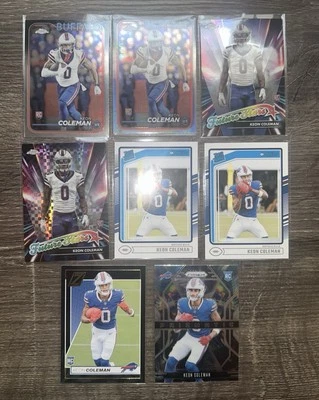 2024 Panini Football Keon Coleman Buffalo BILLS Rookie Card Lot (8 Cards)